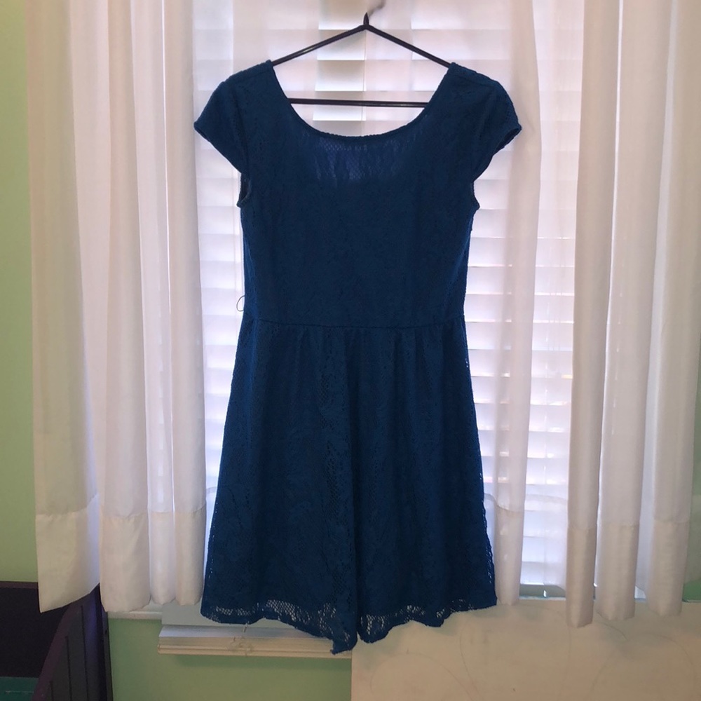Dark blue laced dress